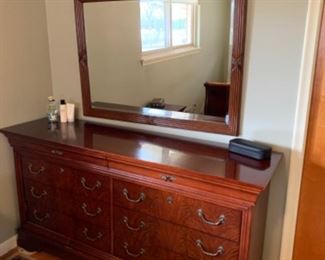 *Drexel Studio Dresser with mirror (70”W x 20”D x 36”T) Mirror (48”W x 44”T) - $500 or best offer