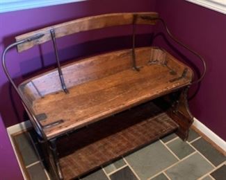 Antique horse carriage bench (42”W x 19”D x 31.5T) - $500 or best offer