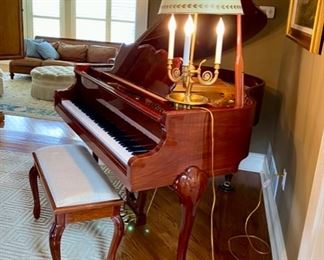Sold-        Otto Altenberg Baby Grand Mahogany&nbsp;Piano Model-OA-407CBF &nbsp;Serial#IOEG0086