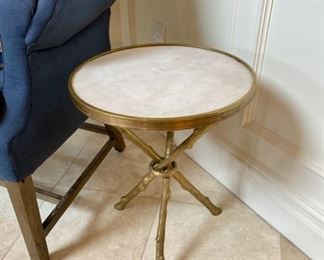 SOLD-         Marble Top Accent Table
