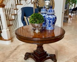 Sold-       Maitland-Smith Mahogany Center Table