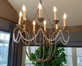 SOLD-      Niermann Weeks 'Italian' 12 Light  Chandelier              32" dia X 43" H