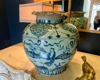 Sold-   Blue and White Jar