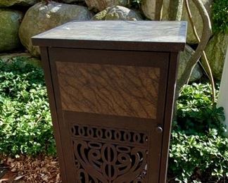 SOLD-              Outdoor Trash Can Cabinet