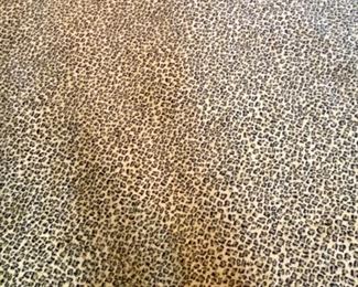 Sold-          Wool Leopard Motif Rug  9'X 12'.5"