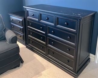 SOLD-      Black Painted Chest