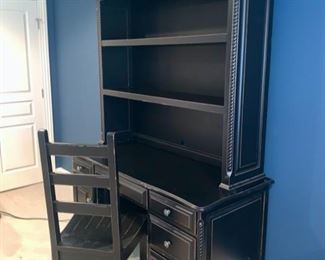 Black Painted Desk with Hutch, Black Painted Desk Chair