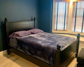 SOLD-       Black Painted Full Sized Bed