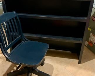 Navy Painted Desk Chair