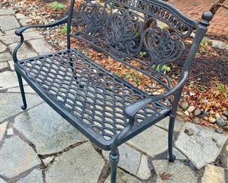 SOLD-    Cast Iron Bench