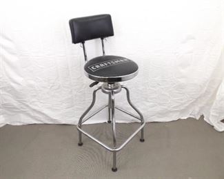 Chrome Craftsman Adjustable Hydraulic Work Stool
