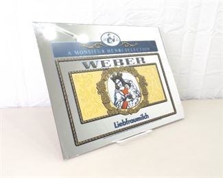RARE Monsieur Henri Weber Beer Liebfraumilch Beer Advertising Mirror
