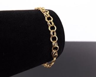 14k Yellow Gold Charm Bracelet
