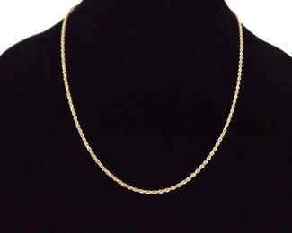 14k Yellow Gold 22" Rope Necklace
