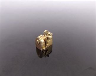 14k Yellow Gold Mailbox Charm/Pendant
