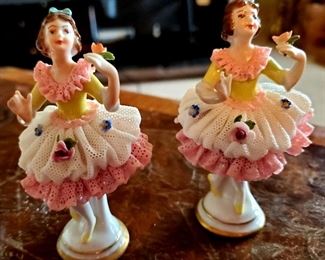 $20 each - Twin Ballerina Dresden Figurines