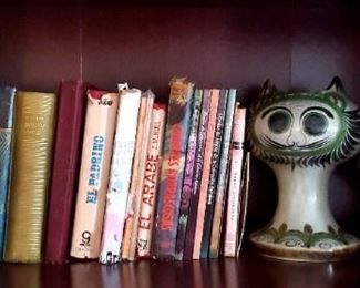 Prices vary on BOOKS!!! $40 - set of Cats Mexican Pottery Art