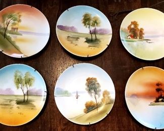 $10 each or $50 set - Nippon China - Hand Painted Plates