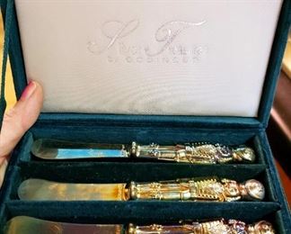 $20 - Silverplate Nutcracker Spread Knives by Godinger
