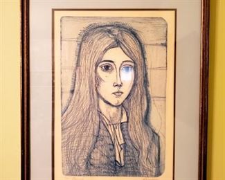 $100 - Art signed 65/200 Nancy Amen