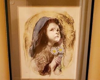 $100- "Blue Daisies" by Maurice