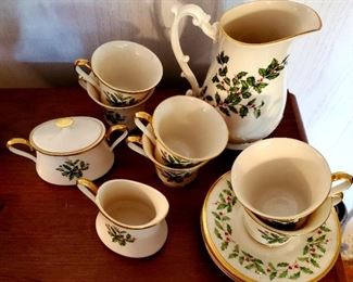 $150- Lenox Holiday Tea Set for Six