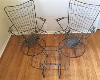 MCM Homecrest Patio Chairs & Ottoman 3 Pc https://ctbids.com/#!/description/share/362775