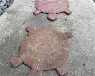 11 Metal Terra-cotta Design Flat Garden Turtles https://ctbids.com/#!/description/share/362824