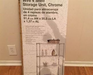 HDX Wire 4 Shelf Storage Unit NIB https://ctbids.com/#!/description/share/362794