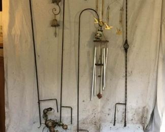 4 Decorative Garden Stakes, 1 Scorpion, Butterfly Bell and 2 Chimes https://ctbids.com/#!/description/share/373919