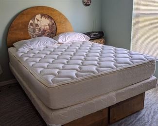 Queen bed with drawers underneath - $400