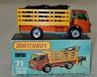 Vintage Matchbox Cattle Truck 71 in Box
