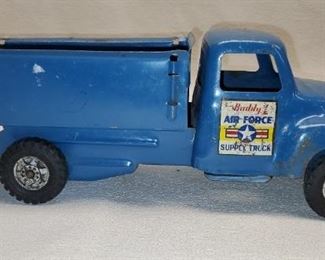 Vintage Blue Buddy L Air Force Metal Supply Truck
