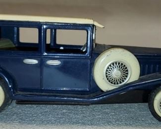 Vintage Navy Blue Model T Metal Car
