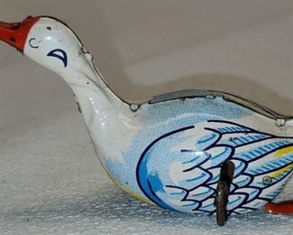 Vintage Luakita Metal Wind Up Goose Toy
