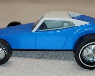 Vintage Blue & White Metal Nylint Toy Car
