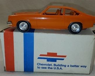 Vintage 1974 Chevrolet Vega Orange Toy Car in Box
