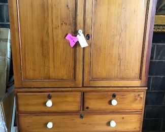 Antique Pine Armoire made in England