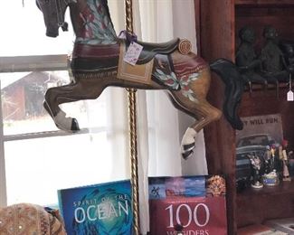 Carouselhorse and coffee table books