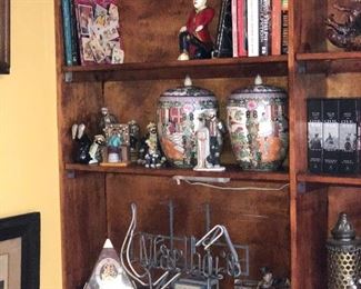 Books, Asian pots, collectibles