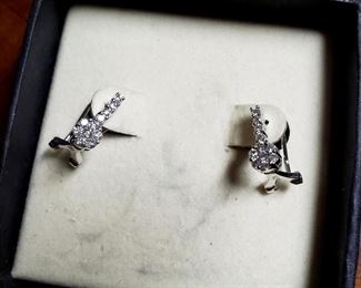 #14 - 14K White Gold Diamond Earrings - approximately 1/2 CTW