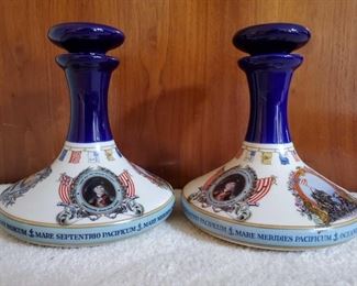 1000: 2 "The John Paul Jones" U.S. Navy and Marine Corps Ships Decanter
Measures approx 8"x9"