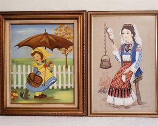 1058: 2 Paintings Signed
Appears to be signed by Crothers, and other unknown. Measures Approx 22×26- 18×26