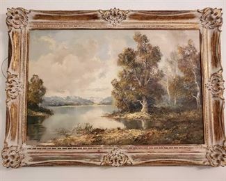 1074: Framed Painted Canvas
Measures approx 32×44