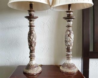 2 Beautiful Vineyard Inspired Lamps
Measures 37" tall with lamp shades