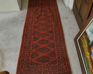 Authentic 100% Wool Runner Rug Hand Woven
Authentic Oriental Rug measures 116" long 33" wide