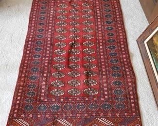 Hand Woven Wool Oriental Rug
Measures 63" long 38" wide