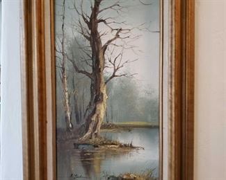 Framed Painted Artwork
Measures Approx 19×31, Signature Unknown
