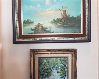 2 Framed Painted Artwork-Signed
Appear to be singed by Lucey. Measures Approx 20×16, 12×14