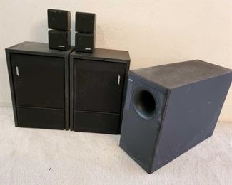 5 Bose Speakers
2 201 Series III Bose Speakers, 1 Acoustmass 5 Seris II, Others Unknown